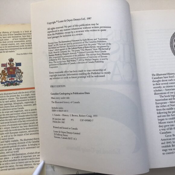 Illustrated History of Canada Edited by Craig Brown First Edition Hardcover - Picture 6 of 10